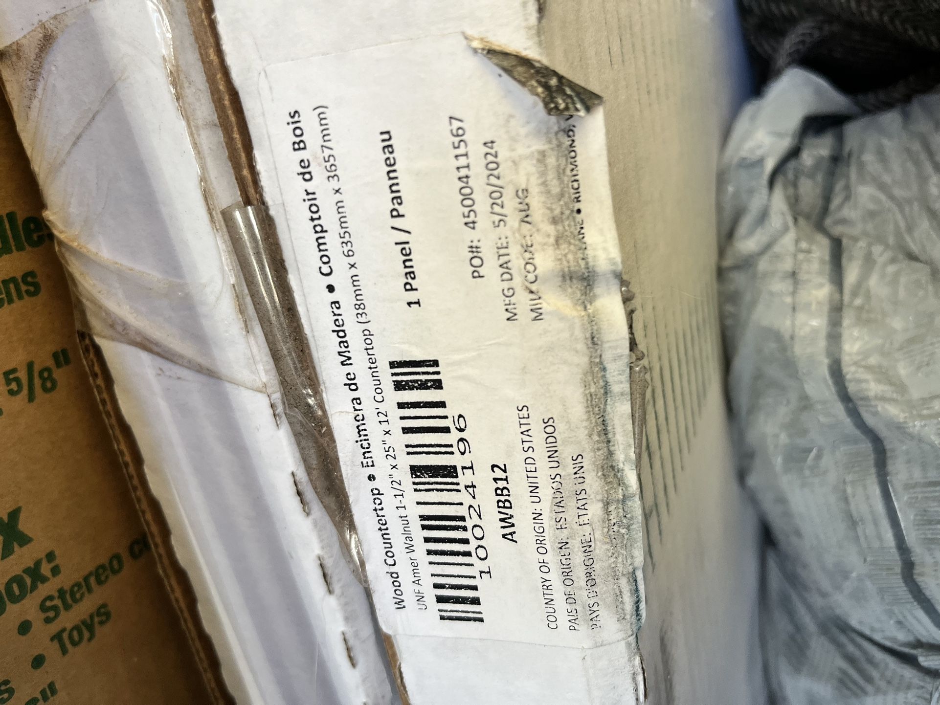 12 Ft Walnut Wood Countertops