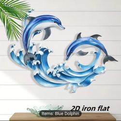 Dolphins Metal Wall Art 