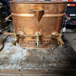 Antique Copper Brass Coffe Tea Samovar