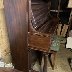 Piano, Antique, Brown