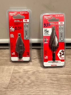 Milwaukee #9 Step Drill Bits – Set of 2