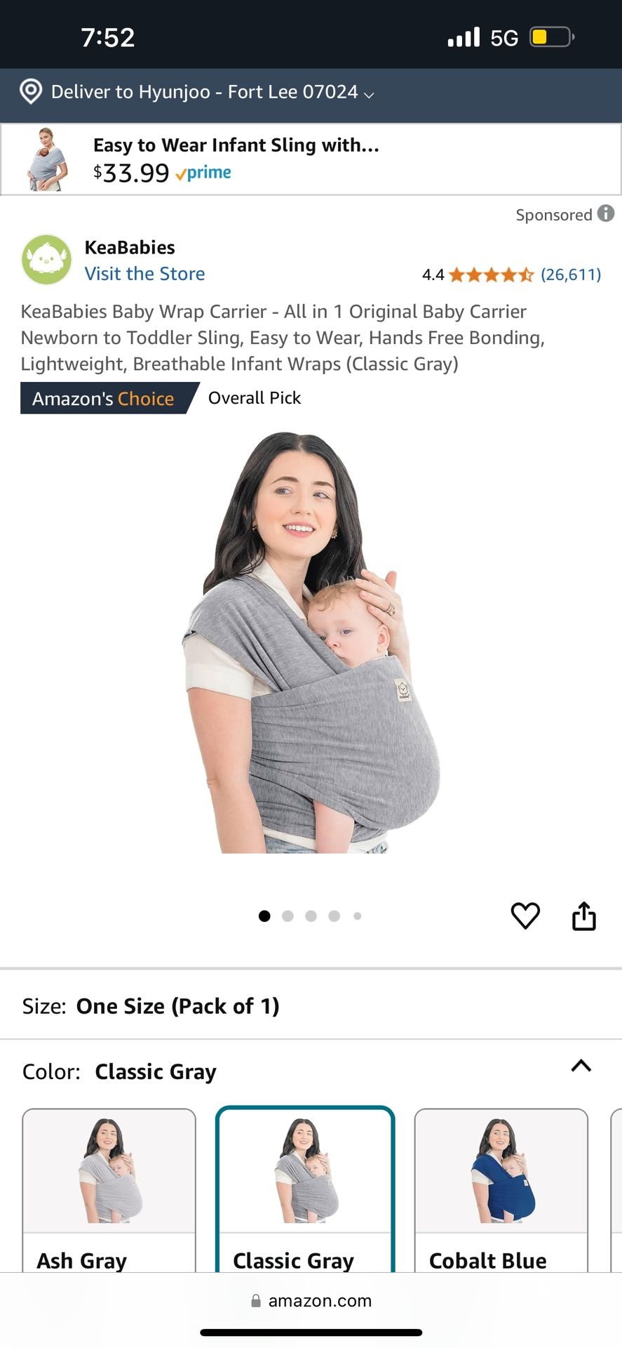 Baby wrap Carrier