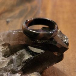 🔮 Brand New Healing Crystal Ring- Black/Brown Agate