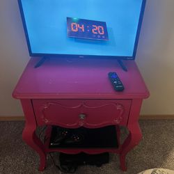 Whimsical Bright Pink Tv Stand