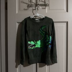 Boys H & M Sequins Crocodile Sweatshirt Size 3/4 Toddler
