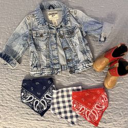 Cowboy Baby Bundle – Jacket, Cowboy Boots & Bandana Set (12–18M)