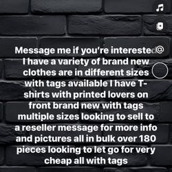 Brand New Clothes, Multiple Sizes With Tags Good Quality