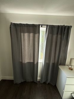Black out curtains and rod
