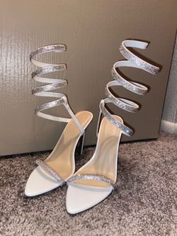 White high heels