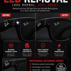 Ray Ban Meta Led Removal