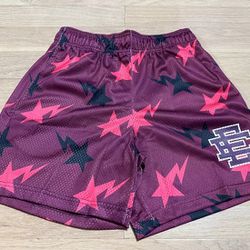 (NEGOTIABLE) Eric Emanuel X BAPE Miami Purple Basic Shorts 