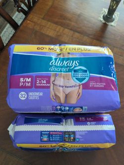 Always Discrete S/M Maximum 32-count Underwear