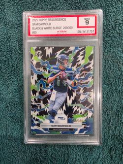 2025 Topps Resurgence Sam Darnold Black & White Surge #/399