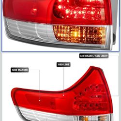 DNA MOTORING OE Style Rear Left Taillight Assembly Tail Lamp Compatible With Toyota Sienna 2011-2014, TO, , OEM-TL-037-L