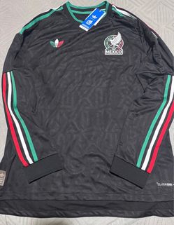 Authentic Adidas Climacool Mexico Blk World Cup Long Sleeve Jersey Men’s Size XL