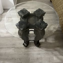 Glass end tables