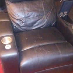 Recliner Theater Electric Movie Time Tray 2 Cup Holders 