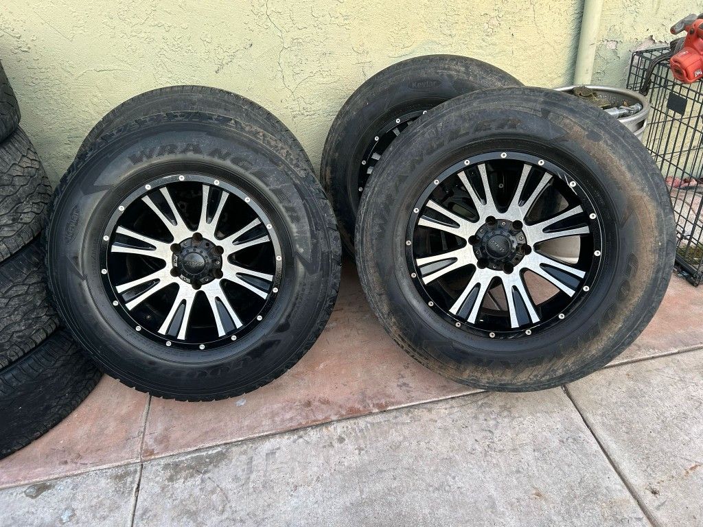 RIMS ONLY TIRES NO GOOD 275/70R18...6 LUGS FIT TOYOTA TACOMA NISSAN XTERRA NISSAN IZUSO RODEO HONDA PASPORT NISSAN FRONTIER