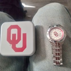 OU Fossil Watch With Case