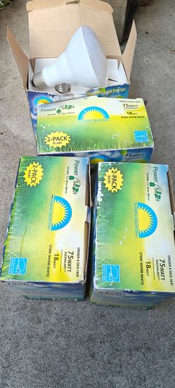 3 pack 6 bulbs Sunrise Lighting branded CFL bulbs,