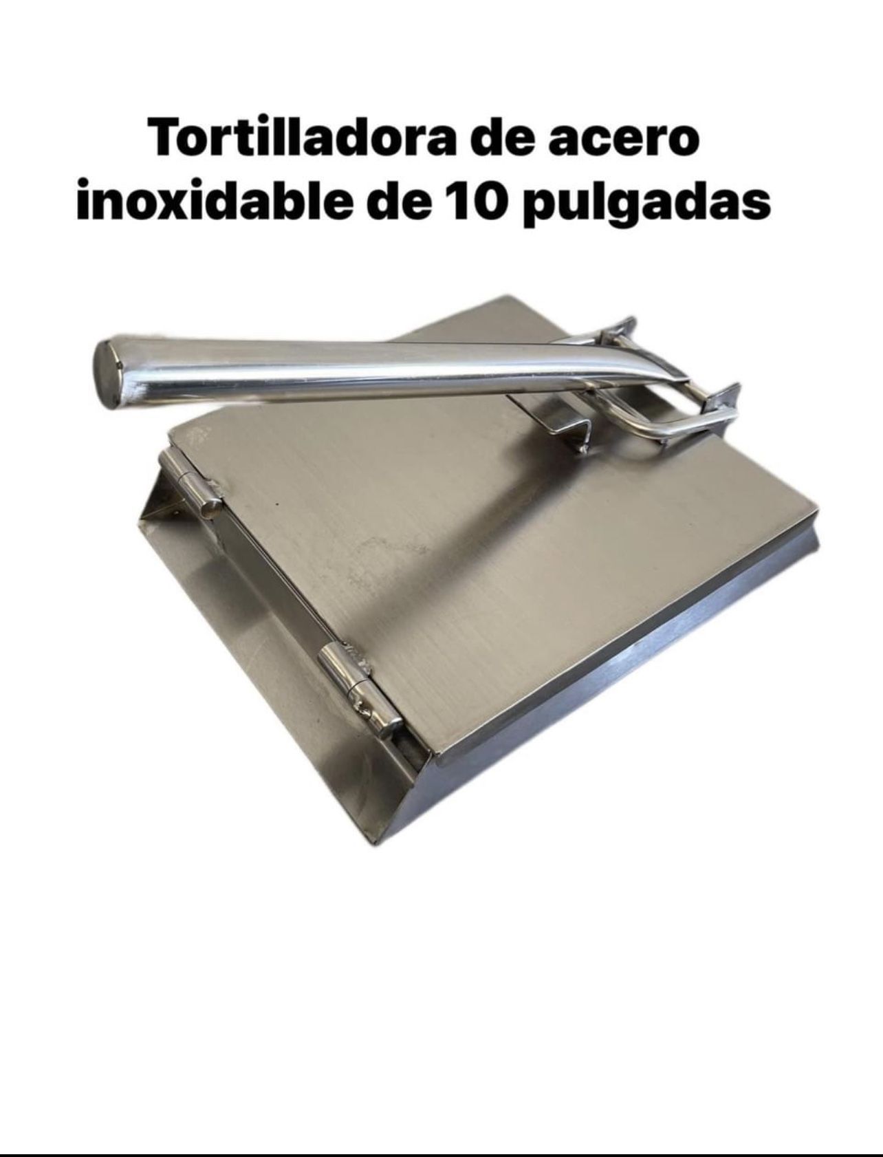 Tortilladora pesada de acero inoxidable de 10 pulgadas nueva en su caja