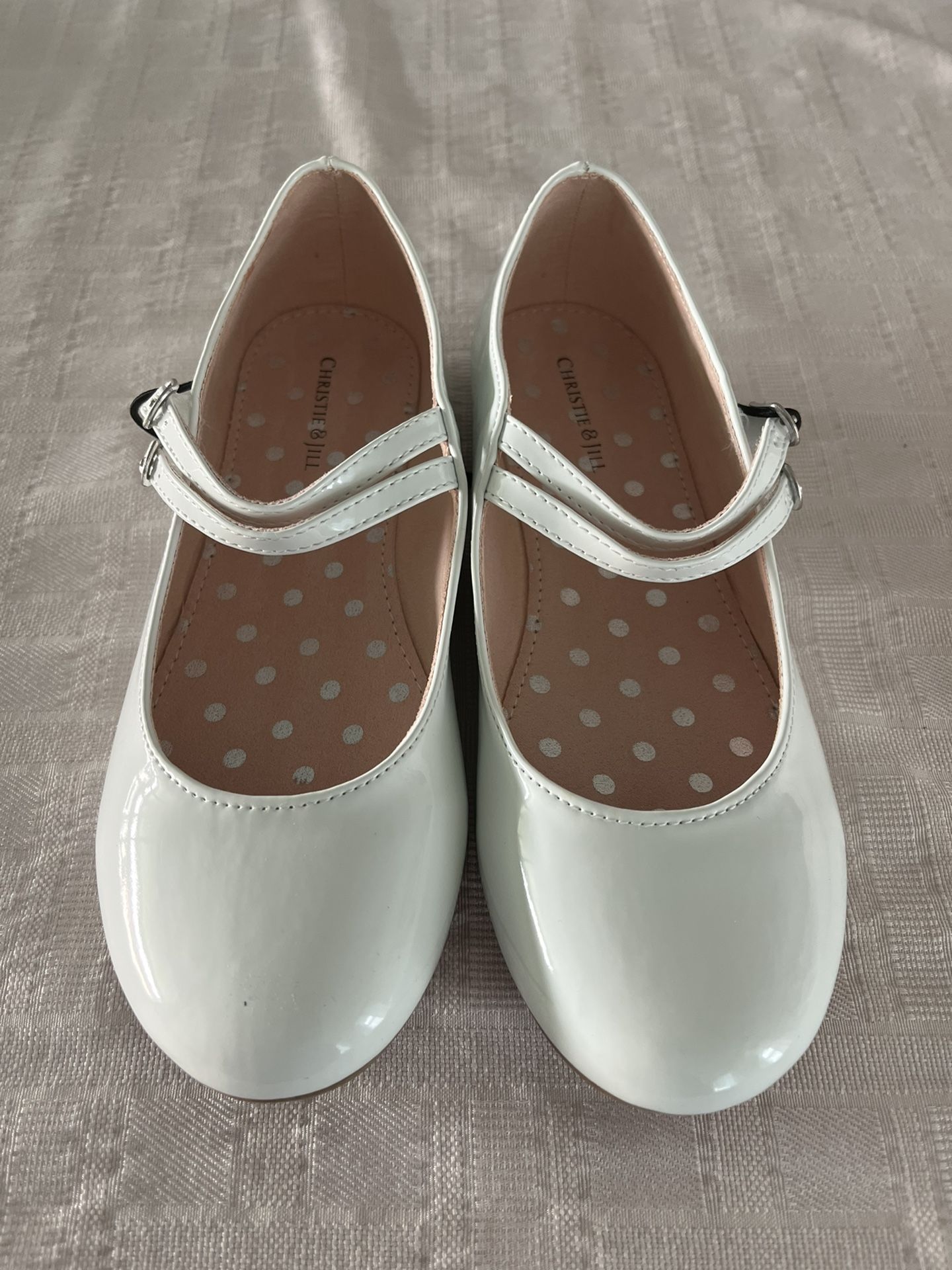 Girls White Dress Shoes Size 4