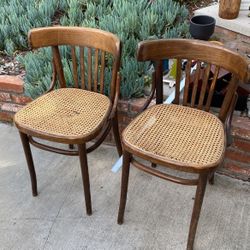 Vintage Rattan Chairs Needs Repair