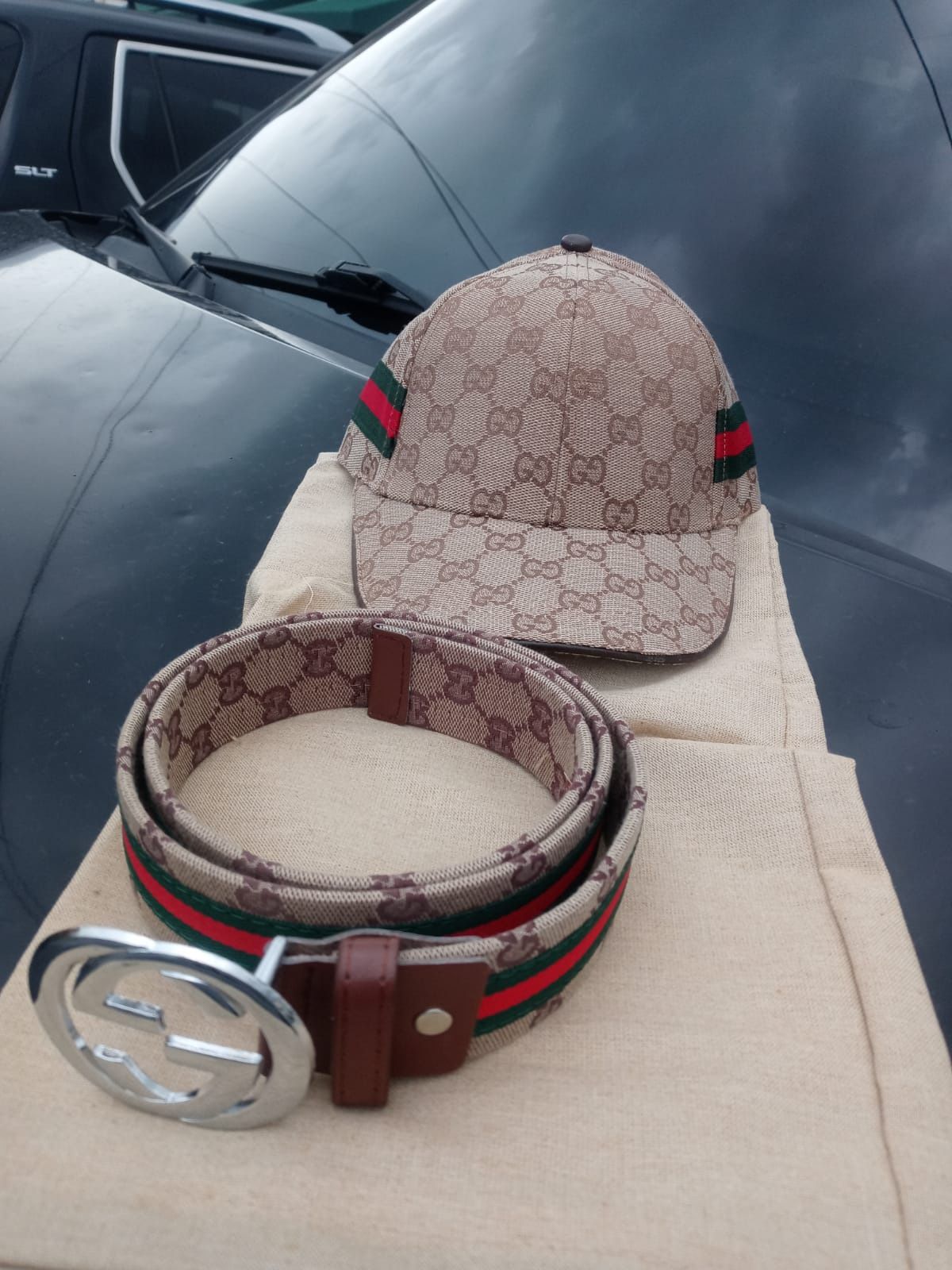 Gucci Hat & Belt Set