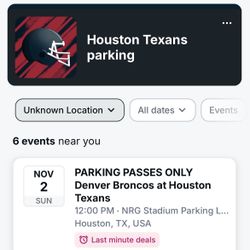 Parking Pass For Texans Vs Broncos Blue Lot