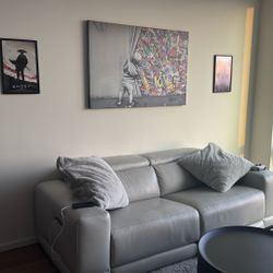 Leather Couch  , End Table And Coffee Table