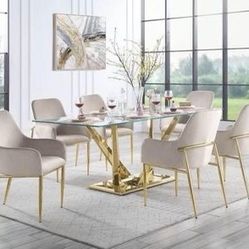 Brand New 7PC Glass Dining Set