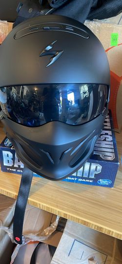 Scorpion EXO Covert motorcycle helmet in matte black.