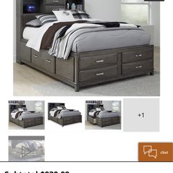 grey bed frame Full