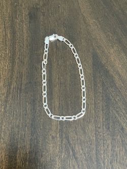 Classic 925 Italy silver Figaro chain bracelet 8inch 3g