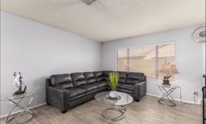 Dark Gray Leather Sectional Sofa