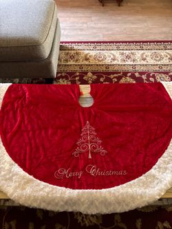 Red Velvet Christmas Tree Skirt