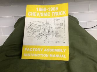 Chevy/GMC Truck 1960 thru 1966 Factory Assembly Instructions Manual