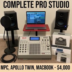Pro Studio Setup – MPC, Apollo Twin, MacBook, Plugins – $4,000 