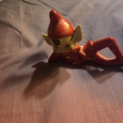 Vintage Elf Pixie Figurine Japan Christmas Porcelain Decoration Thames MCM Xmas