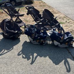 Double Strollers And Car Seats! Yard Sale