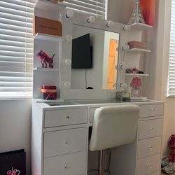 Vanity with chair