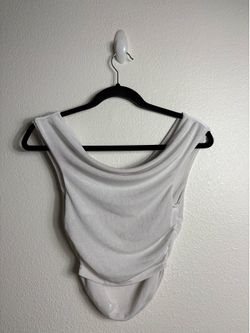 Women’s Ivory Off Shoulder Draped Bodysuit