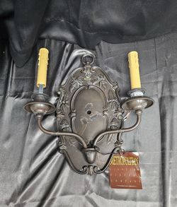 Ornate Bronze 2-Light Wall Sconce