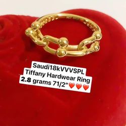 18k REAL PURE SOLID SAUDI GOLD RING