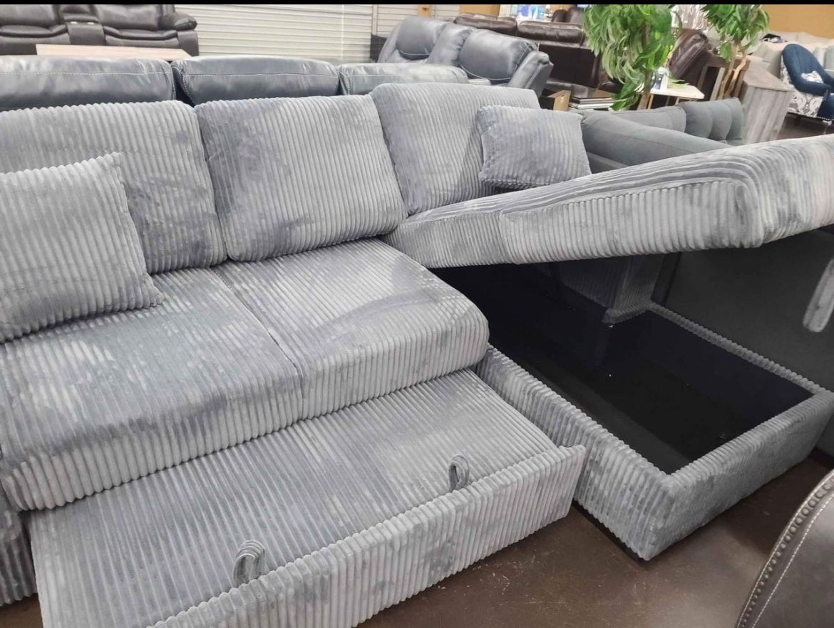 Gray Queen Size Sofa Sleeper 