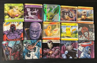 Pokemon Marvel Comics Magents for Fridge or white board.