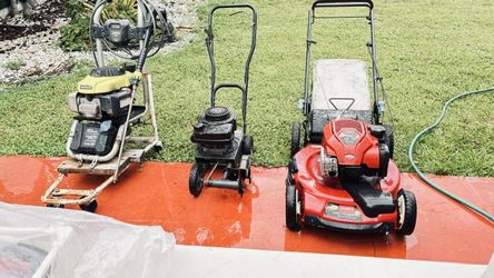 Toro lawnmower, pressure cleaners, edger