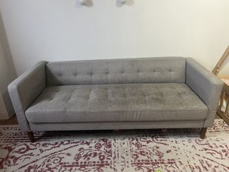 73" Fabric Sofa Couch, Oatmeal ,Couch Shape