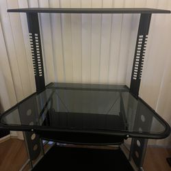 Smoke Glass Computer Desk