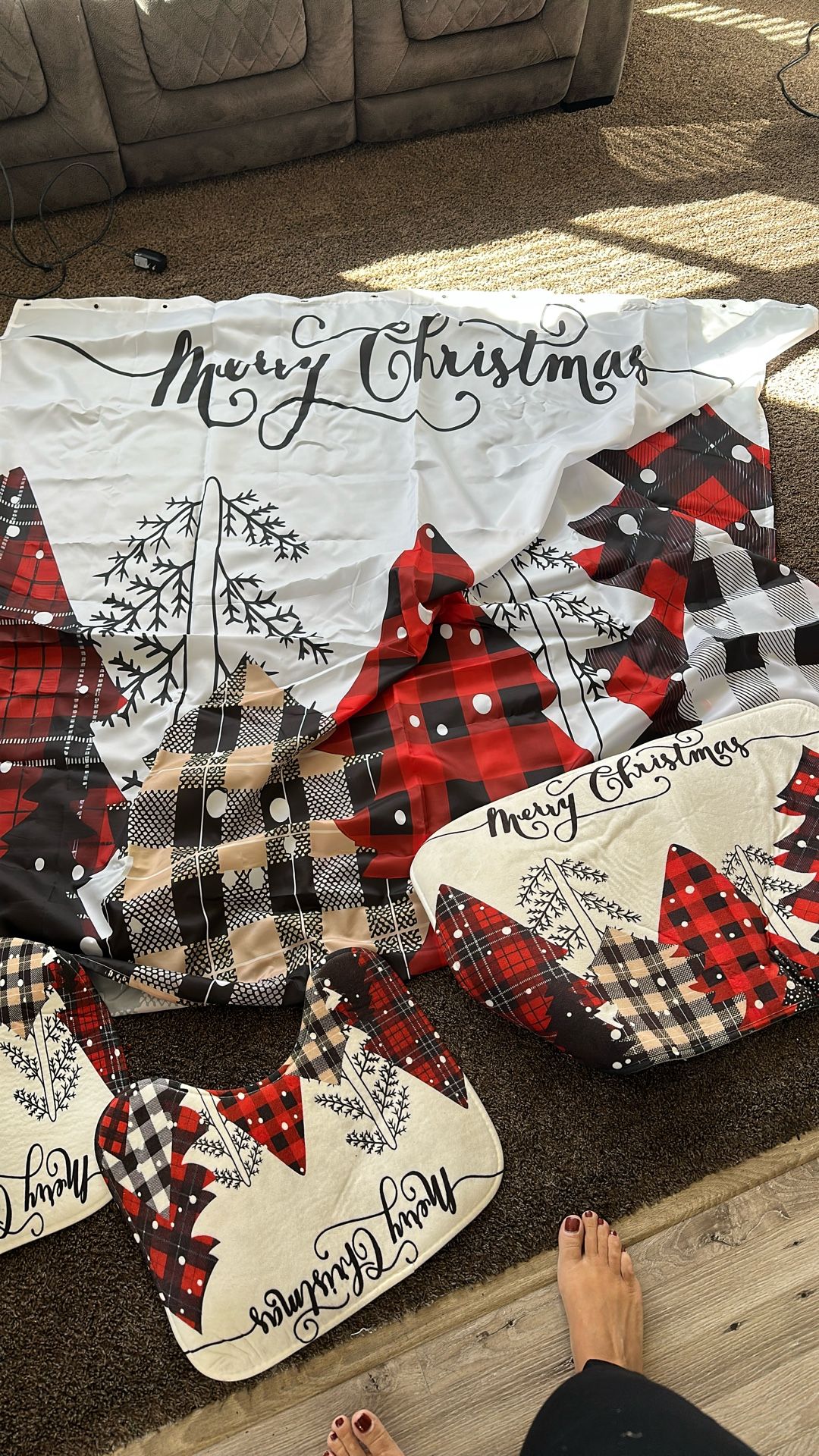 Christmas Bathroom Curtain/Cortina Navideña Para Baño